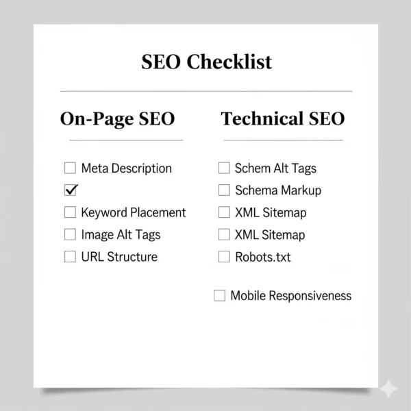 seo checklist template (printable pdf with checkboxes)